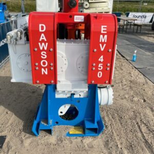 EMV450 excavator mounted vibro hammer for rent from Foundiz